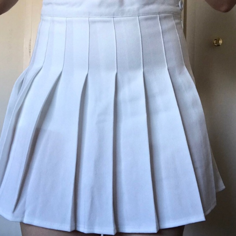 White Pleated Tennis Skirt